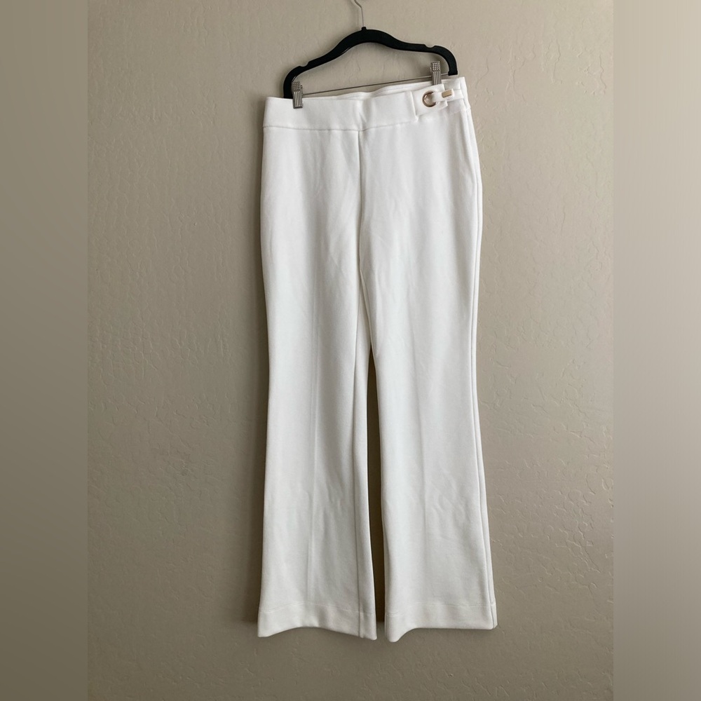 Chico’s textured wide leg trouser pants